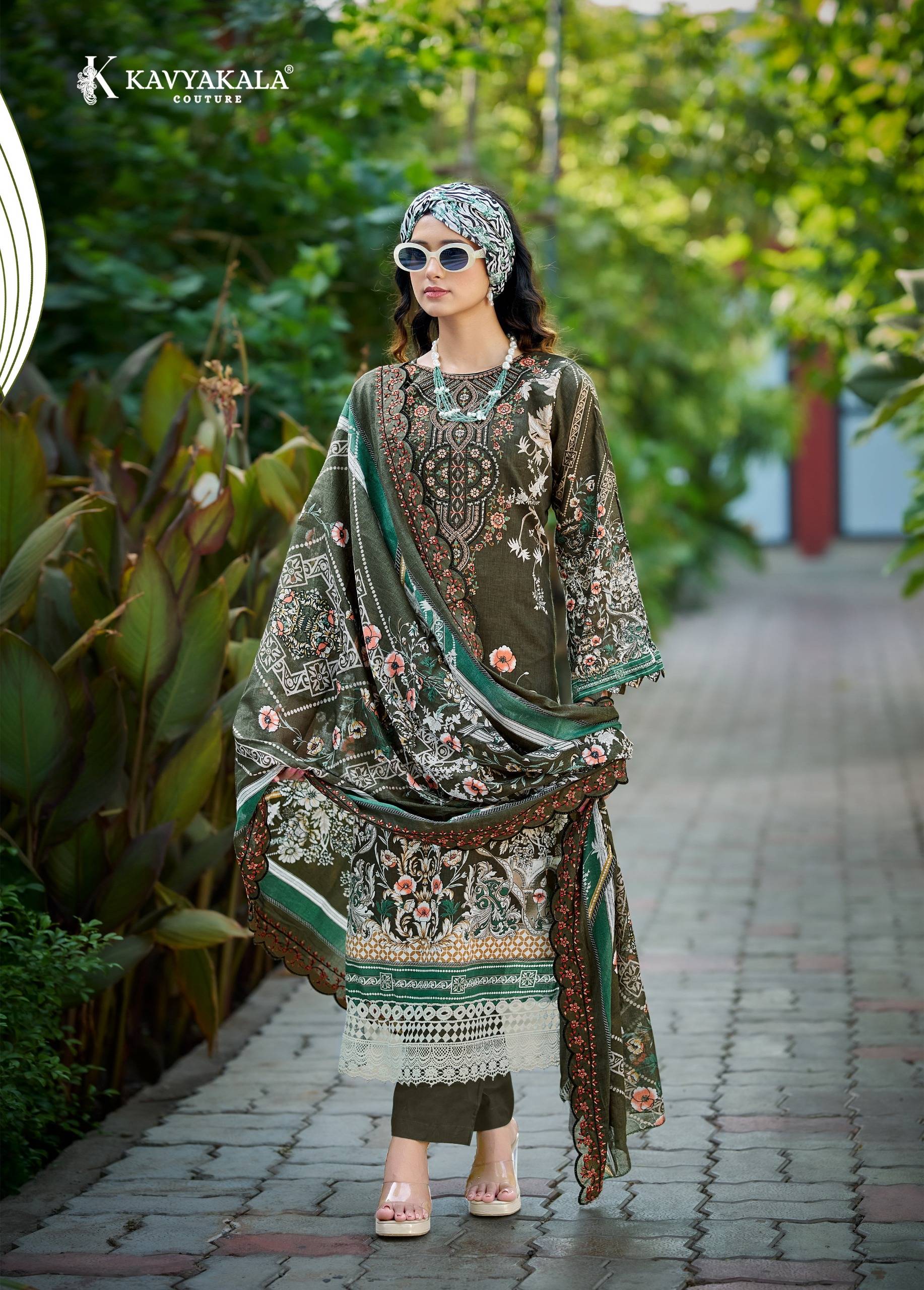 ANARKALI Vol-25by KAVYA‎‎ KALA Couture 1001 to 1008 Series Indian Traditional casual wear Pakistani Lawn Cotton dresses At Wholesale Price